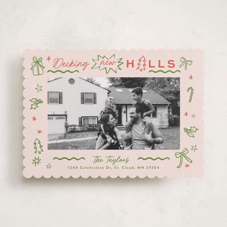 "Decking New Halls Drawing" - Holiday Cards in Pine by Alethea and Ruth - Front