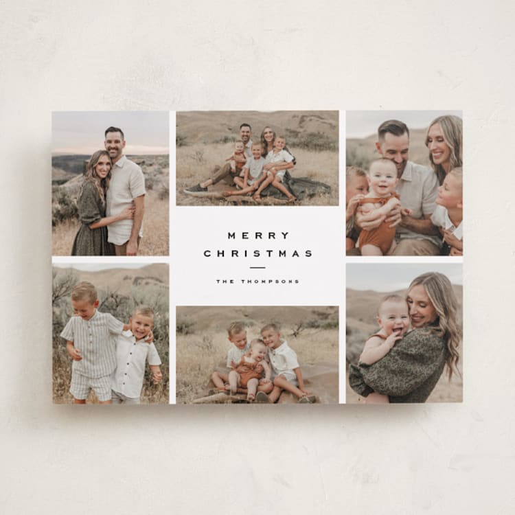 "Stone" - Holiday Cards in Coal by Wildfield Paper Co - Front