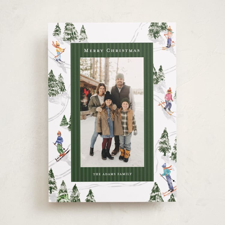 "Snowy Family" - Holiday Cards in Forest by Celine Nguyen - Front