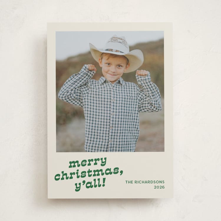 "Pecos" - Holiday Cards in Cactus by Megan Davis - Front
