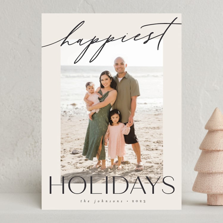 "alluring" - Holiday Cards in Latte by Carolyn Nicks - Front