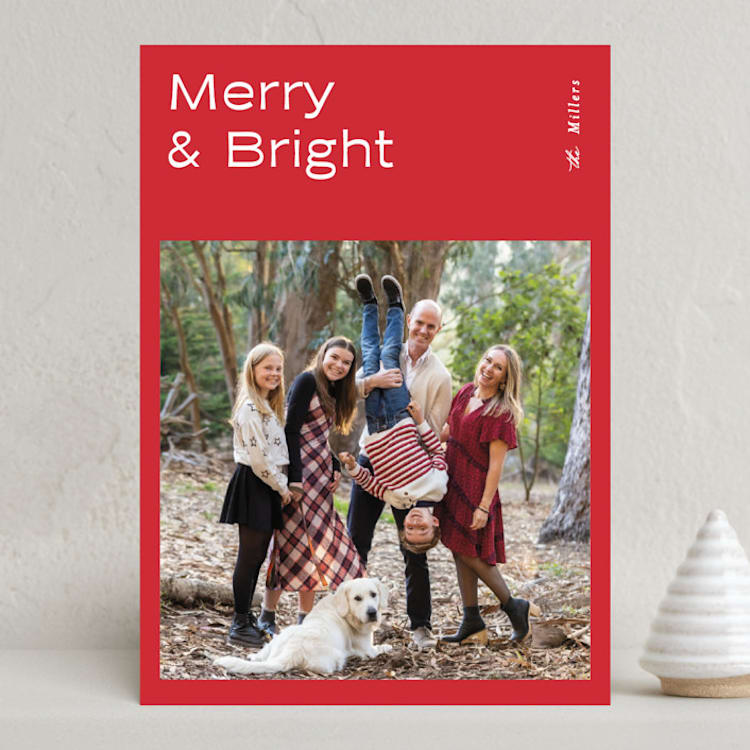 "Format" - Holiday Cards in Cherry by Bethan - Front