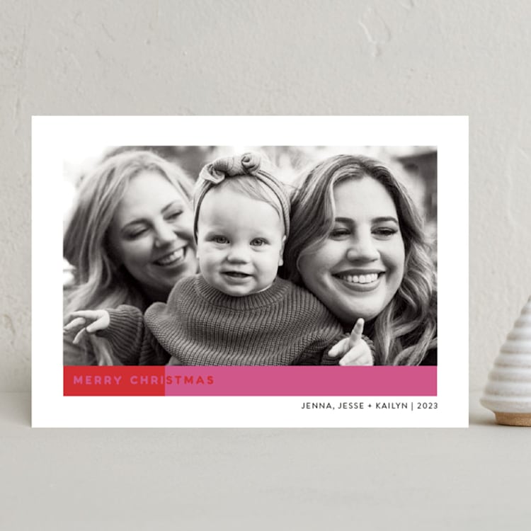 "Little Mod" - Holiday Cards in Sugarplum by Ellis - Front