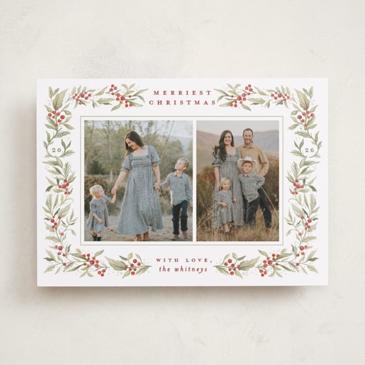 "Botanica" - Holiday Cards in Rustic by Makewells - Front