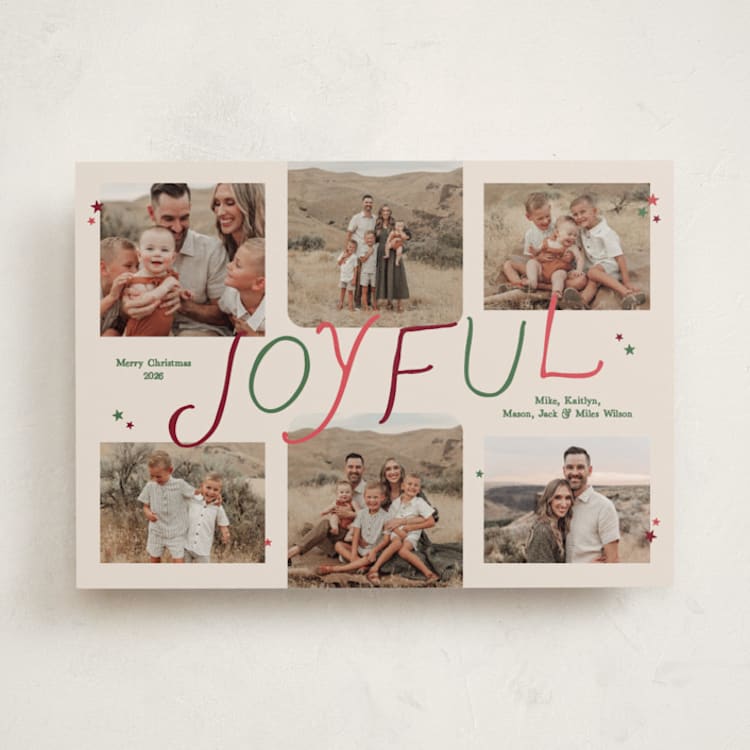 "Starry Collage" - Holiday Cards in Chai by Owl and Toad - Front