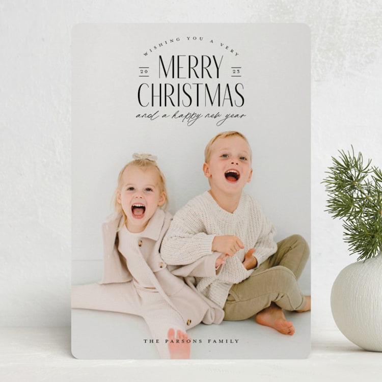 "Seasonal Chic" - Holiday Cards in Licorice by Jessica Williams - Front