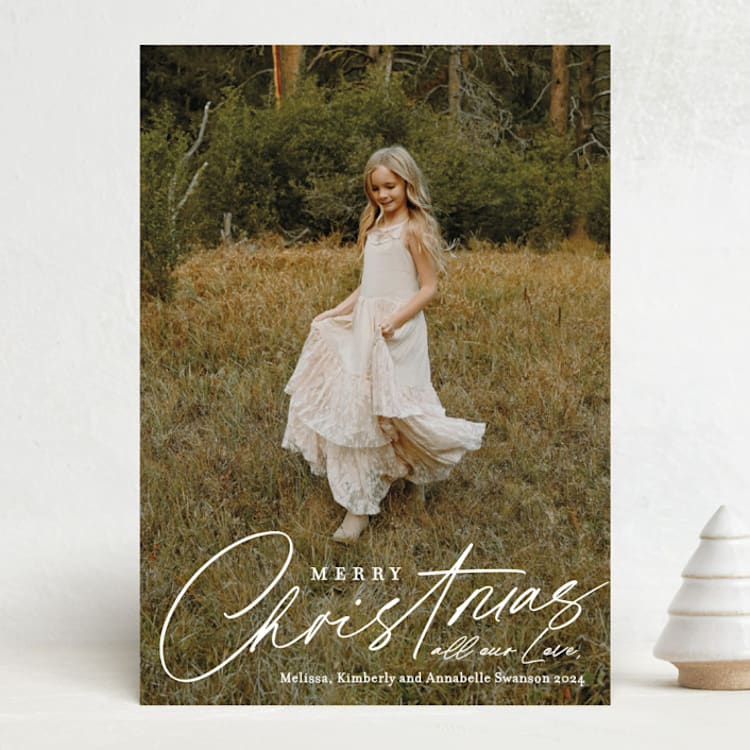 "Candlelit Eve" - Holiday Cards in Snow by Carrie ONeal - Front