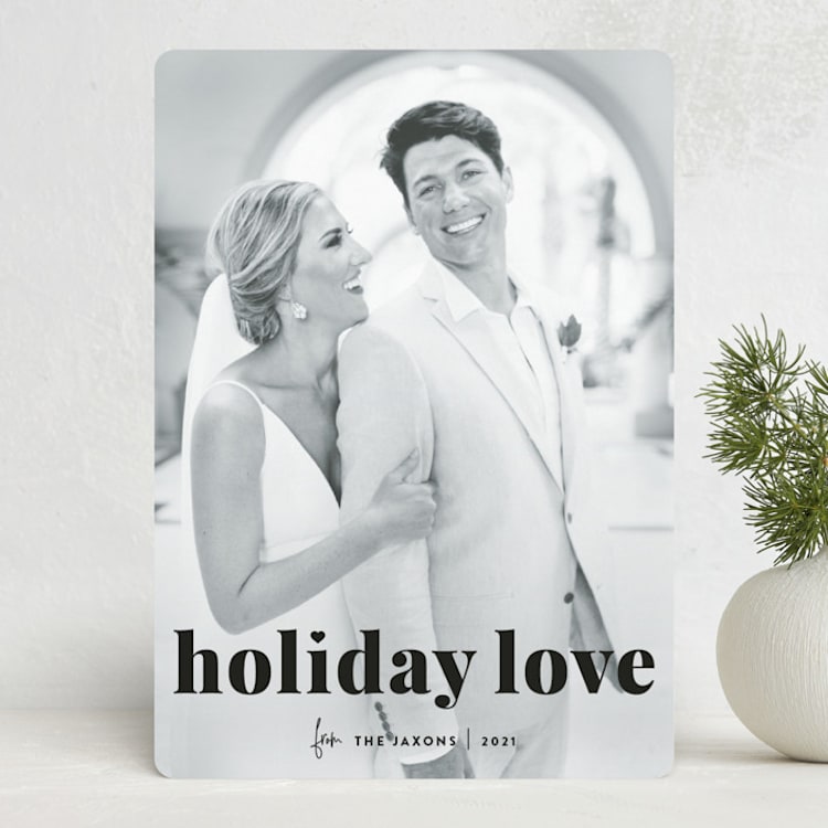 "vintage holiday love" - Holiday Cards in Noir by Sara Hicks Malone - Front