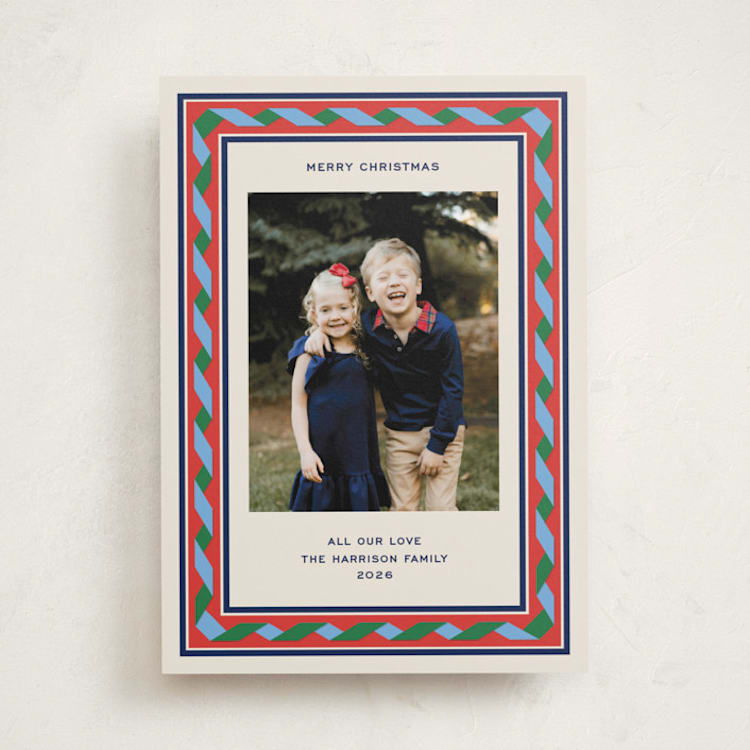 "Sonetto" - Holiday Cards in Peppermint by Pati Cascino - Front