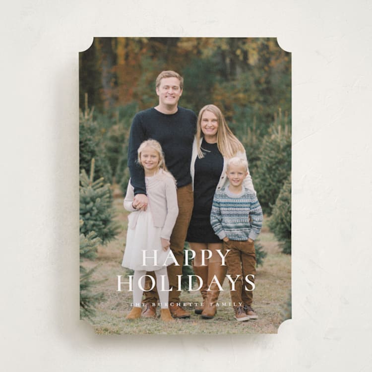 "Happy Holidays!" - Holiday Cards in Snowflake by Wildfield Paper Co - Front