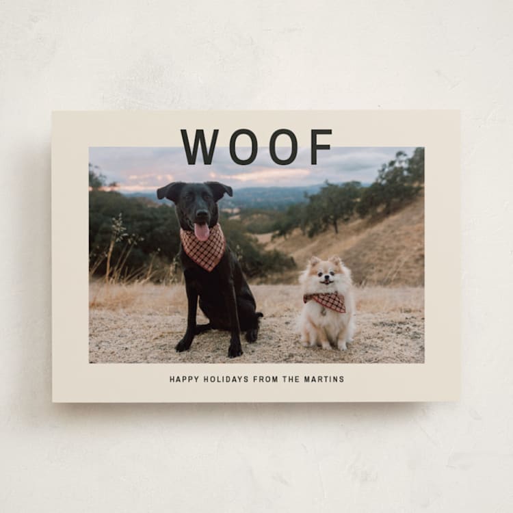 "Big Bold Type" - Holiday Cards in Cream by Ani Somi - Front