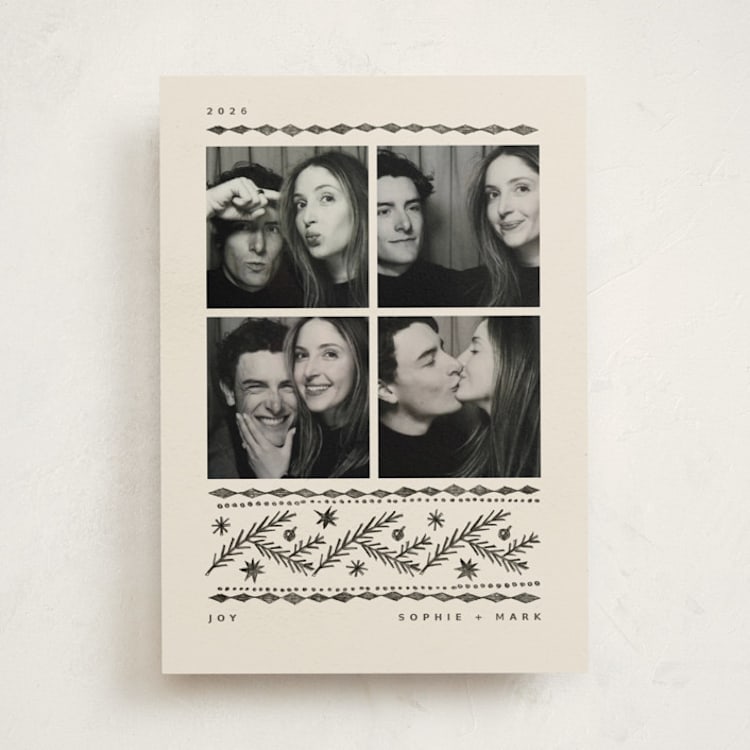 "pencil sketch booth" - Holiday Cards in Vanilla by Anastasia Makarova - Front