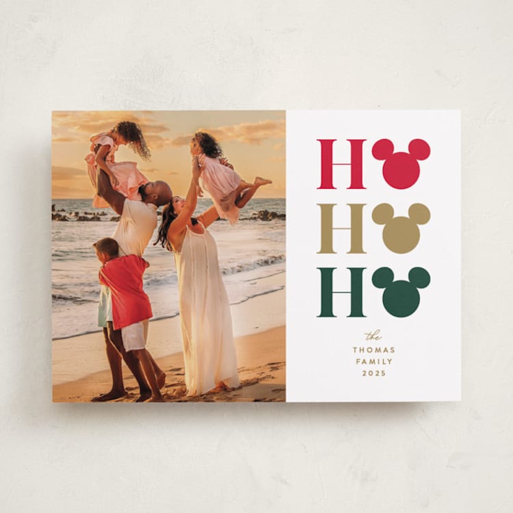 "Disney Ho Ho Ho" - Holiday Cards in Mistletoe by Vanessa Doyle - Front