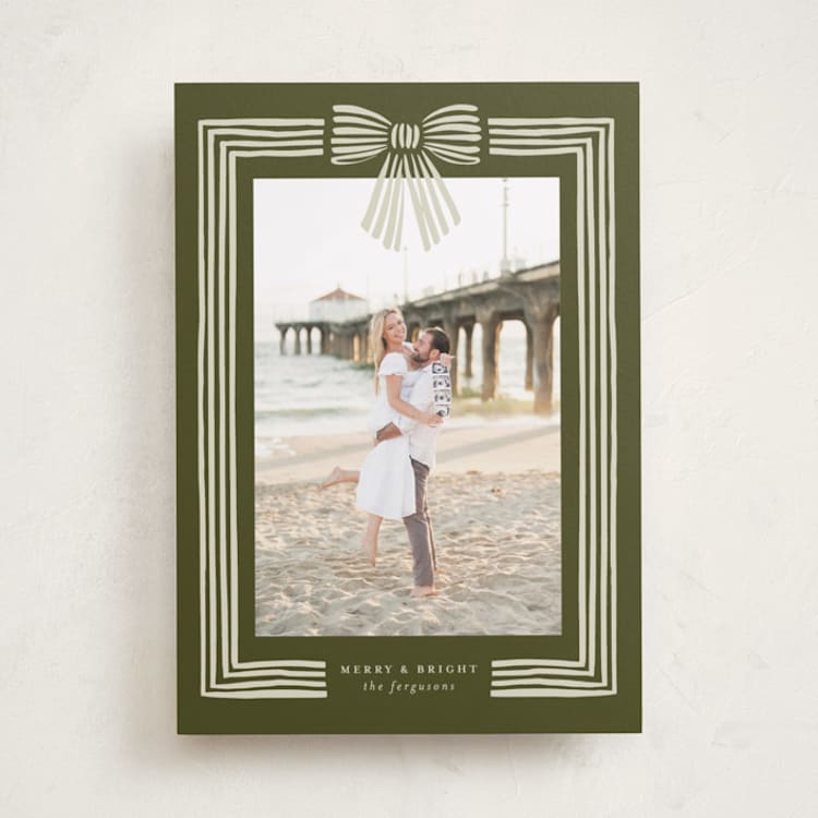 "Ribbon Framed" - Holiday Cards in Forest by Iveta Angelova - Front