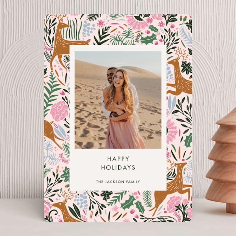 "Holiday Forest Photo" - Holiday Cards in Candy by Menci Zaga - Front
