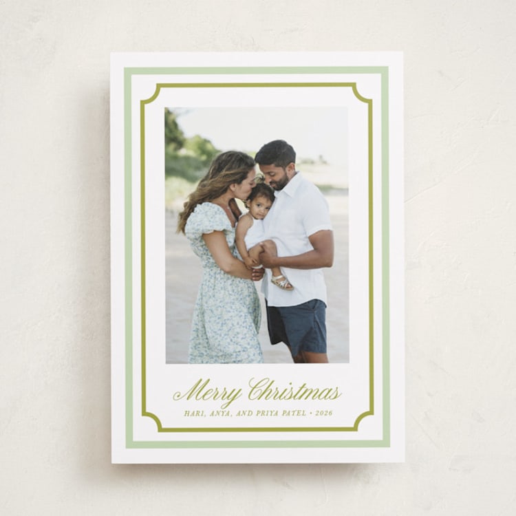 "Charming Frame" - Holiday Cards in Mint Julep by Alston Foster - Front
