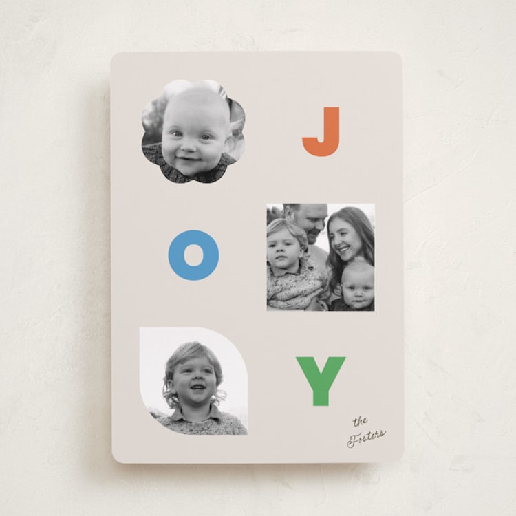 "Shapes" - Holiday Cards in Bright by Jessica Yeo - Front