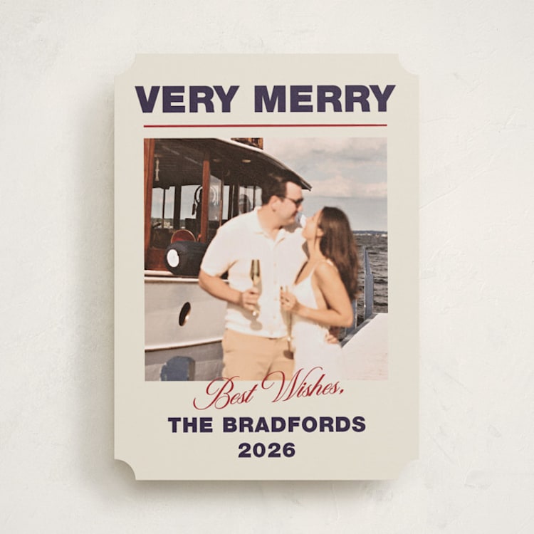 "Masthead" - Holiday Cards in Navy by Ani Somi - Front