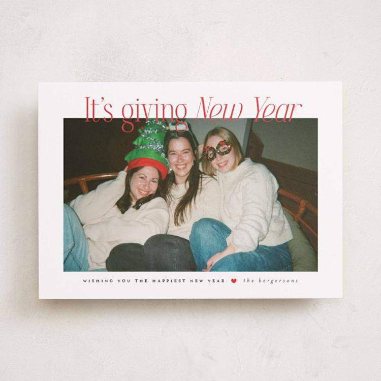 "It's giving Christmas" - Holiday Cards in Cardinal by Itsy Belle Studio - Front