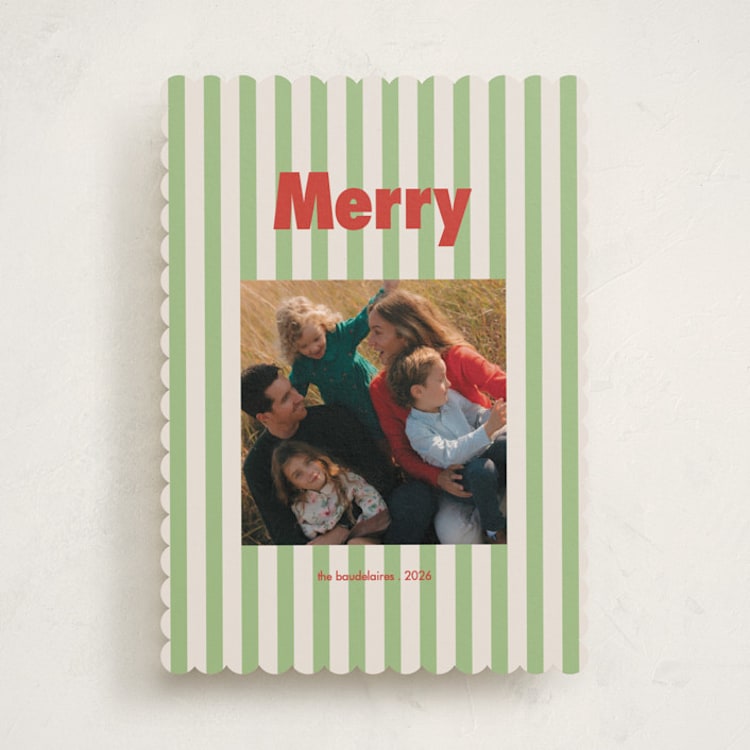 "Vintage Prep" - Holiday Cards in Apple by Morgan Kendall - Front
