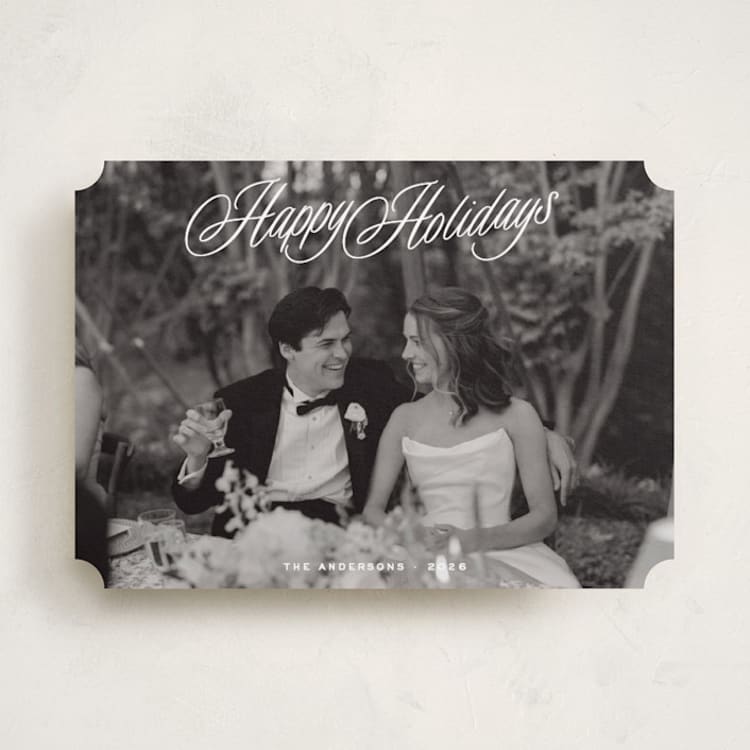 "heirloom script" - Holiday Cards in Snow by JoAnn Jinks - Front
