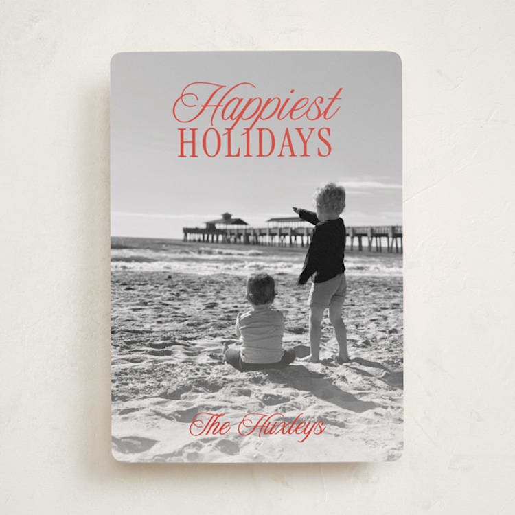 "Simply Us" - Holiday Cards in Candied Apple by Simona Camp - Front