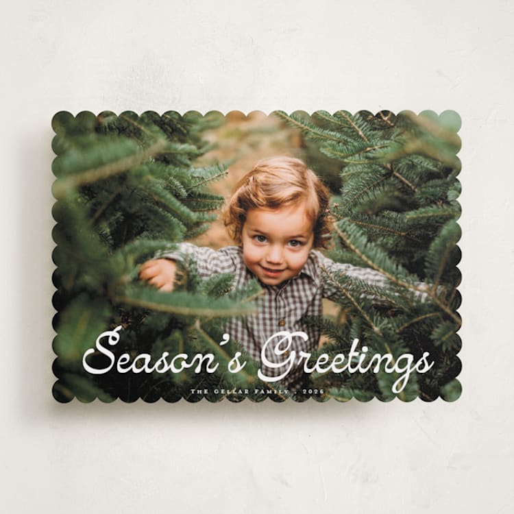 "White Christmas" - Holiday Cards in Snow by Morgan Kendall - Front