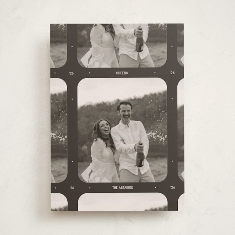 "Vintage Film" - Holiday Cards in Coffee Bean by Meggy Masters - Front