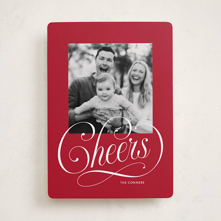 "Joyful Beauty" - Holiday Cards in Cranberry by Stacey Day - Front
