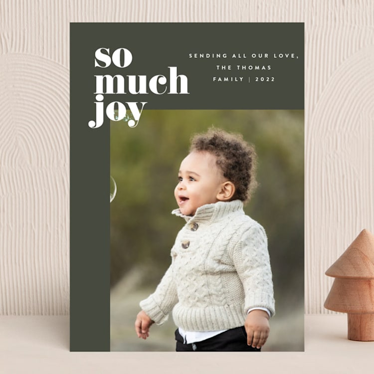 "Bold" - Holiday Cards in Pine by JoAnn Jinks - Front