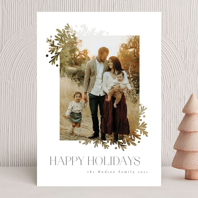 "Growing Frame" - Holiday Cards in Snowflake by Monika Torun - Front
