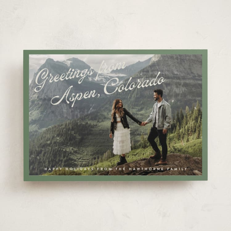 "Globetrotting Greetings" - Holiday Cards in Fir by Randi Cirelli - Front