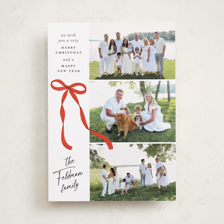 "Ascend" - Holiday Cards in Poinsettia by Paper Raven Co. - Front
