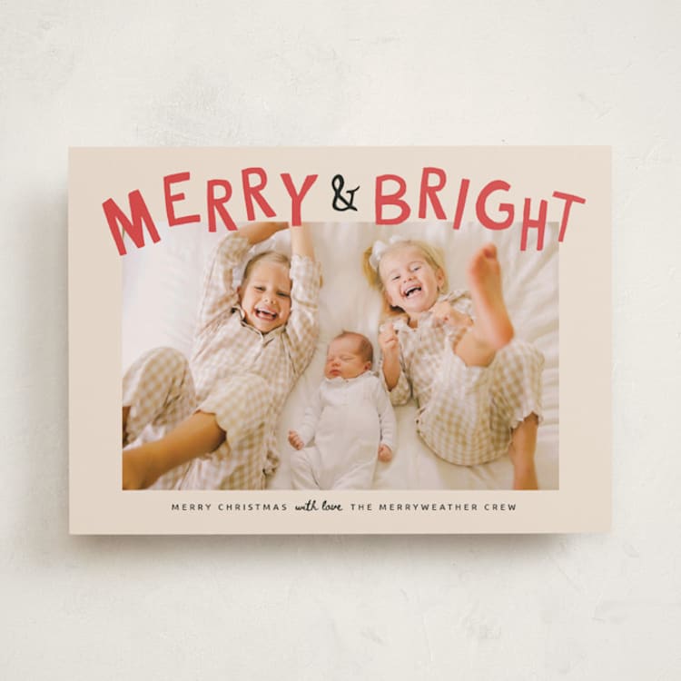 "wreck the halls with boughs of jolly" - Holiday Cards in Holly by Kamala Nahas - Front
