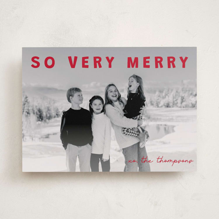 "merry greeting" - Holiday Cards in Holly by Jenny Millington - Front