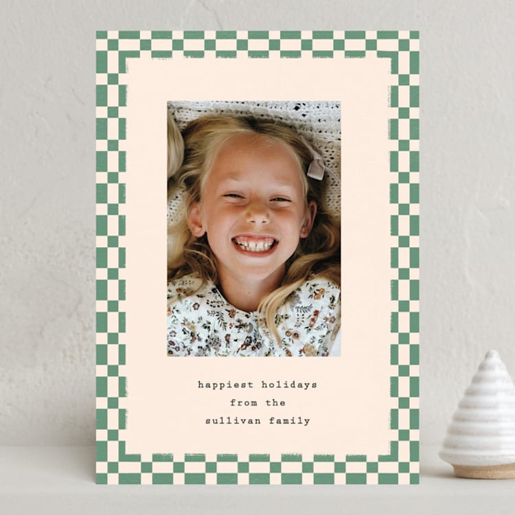 "Swiss" - Holiday Cards in Sage by Julie Murray - Front