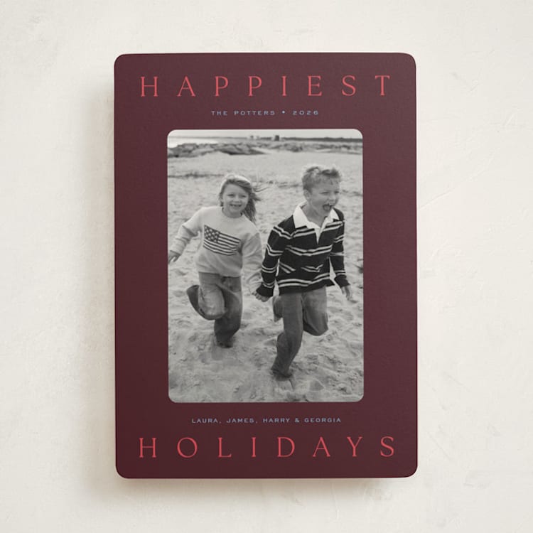 "The Happiest" - Holiday Cards in Sugarplum by Alston Foster - Front