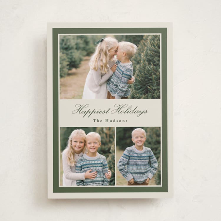 "Sash" - Holiday Cards in Boxwood by Kristie Kern - Front