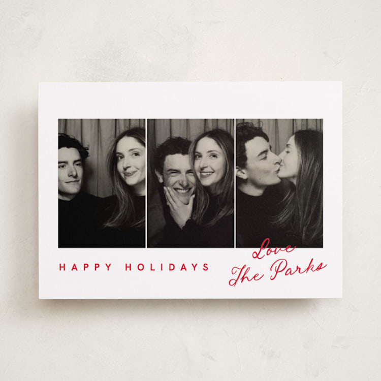 "Handwritten Name" - Holiday Cards in Berry by Kelly Schmidt - Front