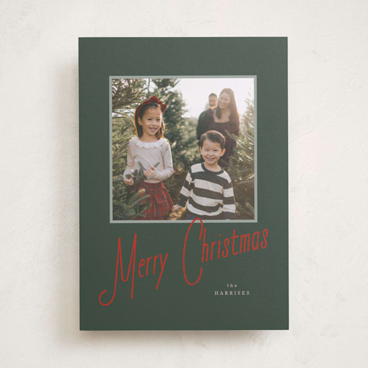 "Boulangerie" - Holiday Cards in Evergreen by Kate Ahn - Front