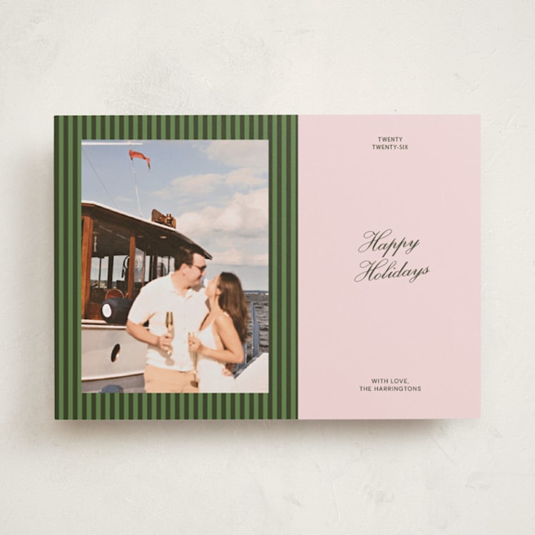 "The Club Holiday" - Holiday Cards in Rose by Lottie Aldarwish - Front