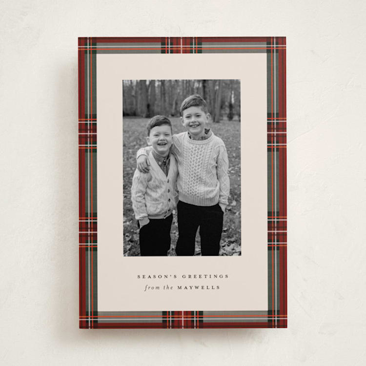 "Highland Holiday" - Holiday Cards in Antique by Olivia Kanaley Inman - Front