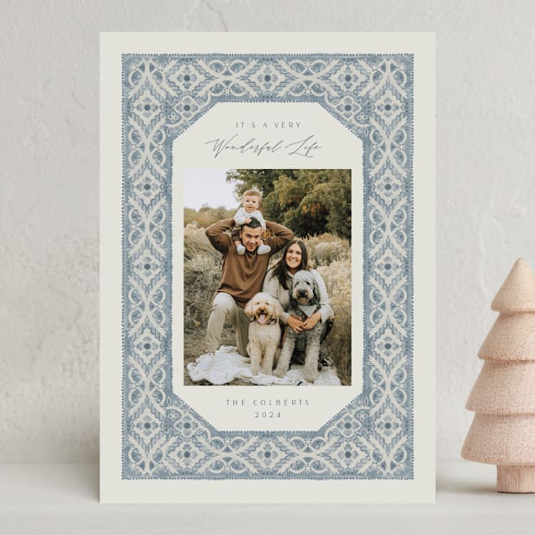 "Linked" - Holiday Cards in Frosted by Jen Owens - Front