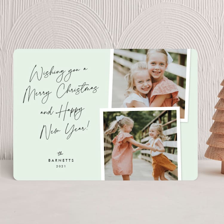 "handwritten note" - Holiday Cards in Wintergreen by Sarah Curry - Front