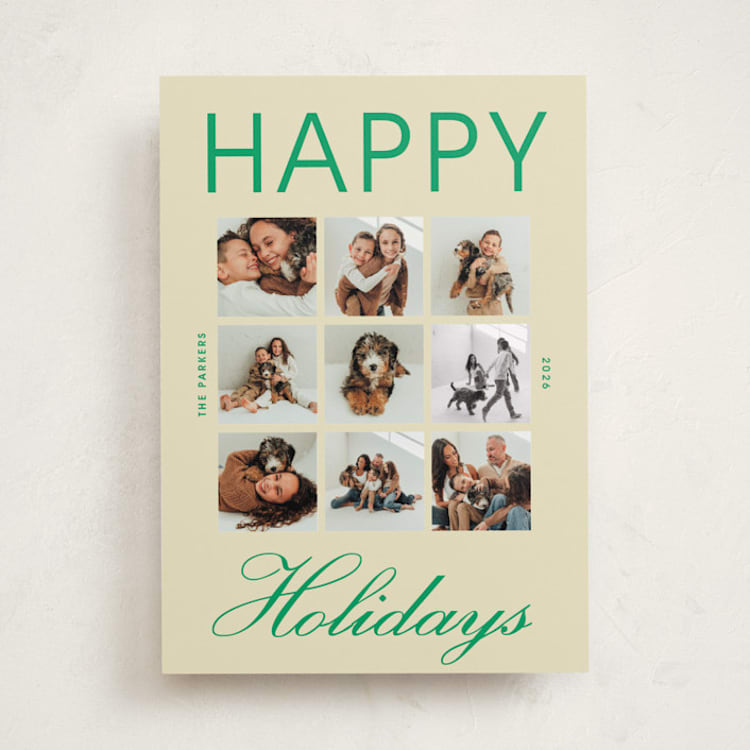 "Mixed Type" - Holiday Cards in Butter by Morgan Kendall - Front