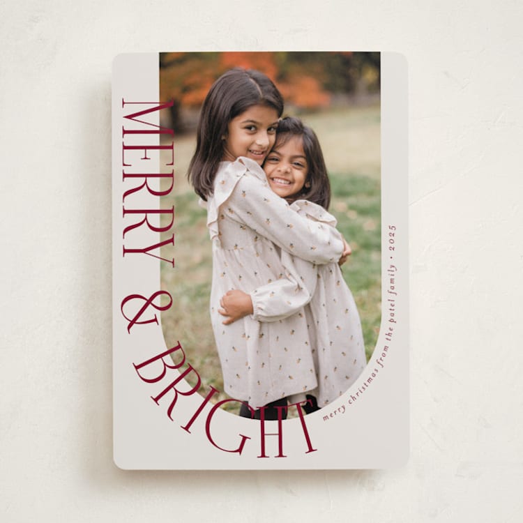 "Glory Around" - Holiday Cards in Wine by Brianne Larsen - Front