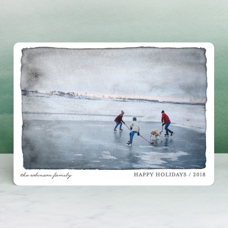 "Aquarelle" - Holiday Cards in Ash by cambria - Front