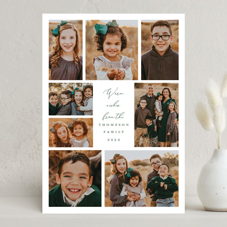 "Photo Card" - Holiday Cards in Wreath by Juliana Zimmermann - Front