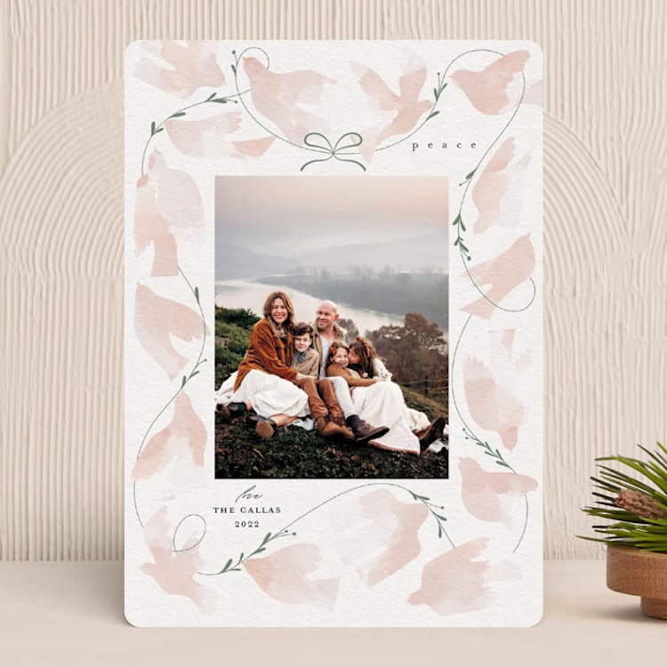 "Sempre" - Holiday Cards in Winter Rose by Carrie ONeal - Front