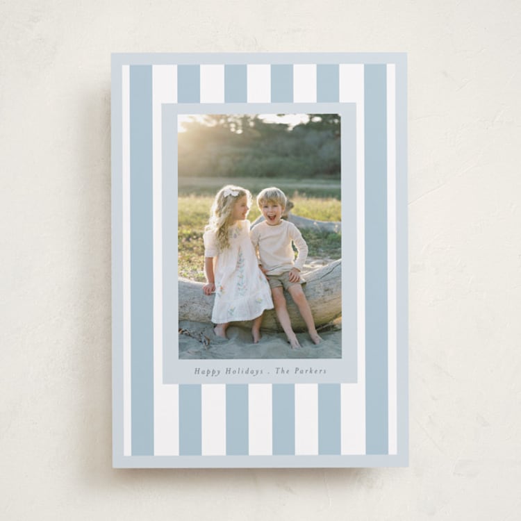 "Linen Stripes" - Holiday Cards in Provincial by Angela Thompson - Front